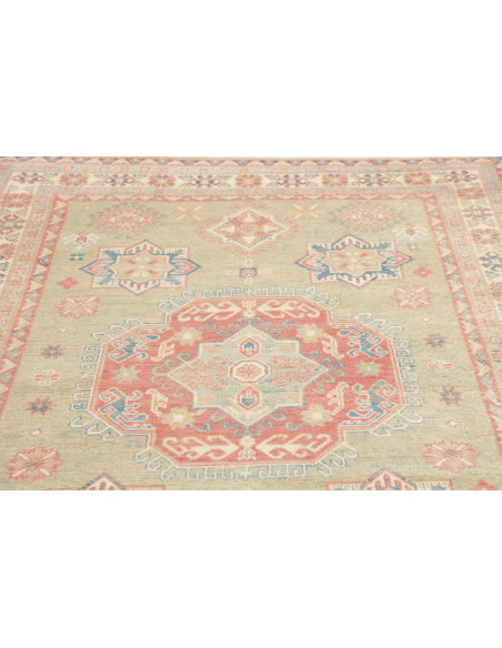 Tappeto Kazak Afghanistan 155x196 Verde Salvia