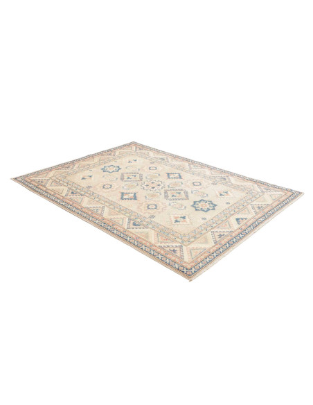 Tappeto Kazak Afghanistan 154x204 Beige Blu Ros