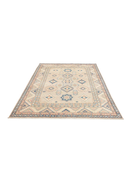 Tappeto Kazak Afghanistan 154x204 Beige Blu Ros