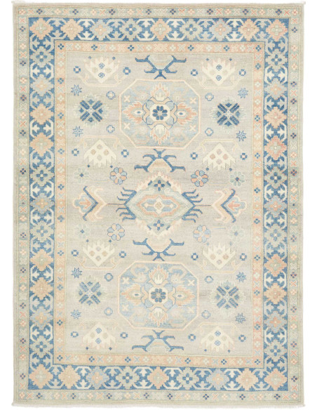 Tappeto Kazak Afghanistan 149x204 Grigio Tenue