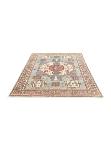 Tappeto Kazak Afghanistan 146x188 Azzurro Crema