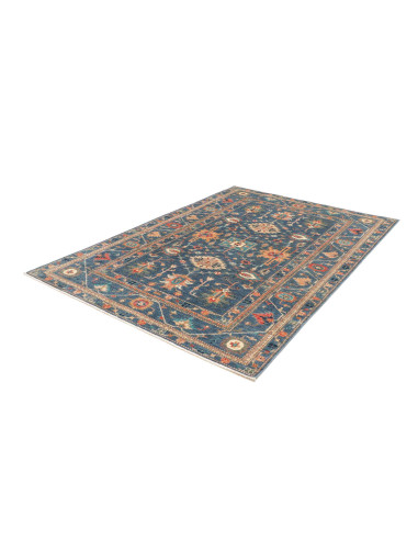 Tappeto Kazak Fine Pakistan 172x240 Blu Arancio