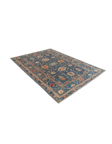 Tappeto Kazak Fine Pakistan 172x240 Blu Arancio