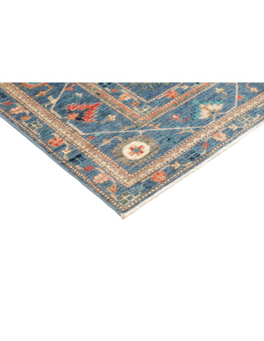 Tappeto Kazak Fine Pakistan 172x240 Blu Arancio