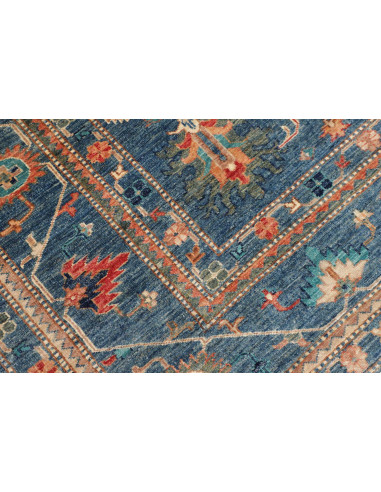 Tappeto Kazak Fine Pakistan 172x240 Blu Arancio