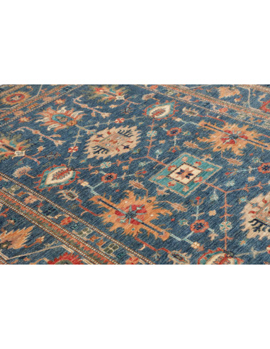 Tappeto Kazak Fine Pakistan 172x240 Blu Arancio