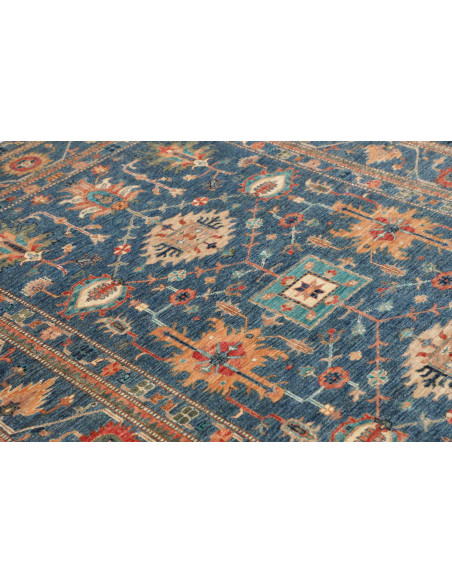 Tappeto Kazak Fine Pakistan 172x240 Blu Arancio