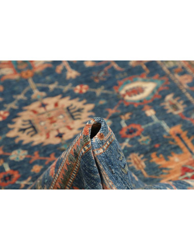 Tappeto Kazak Fine Pakistan 172x240 Blu Arancio
