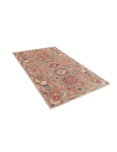 Tappeto Kazak Fine Pakistan 123x190 Marrone Gri