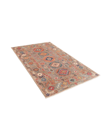 Tappeto Kazak Fine Pakistan 123x190 Marrone Gri