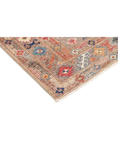Tappeto Kazak Fine Pakistan 123x190 Marrone Gri