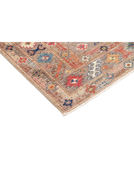 Tappeto Kazak Fine Pakistan 123x190 Marrone Gri