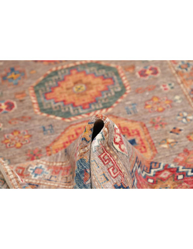 Tappeto Kazak Fine Pakistan 123x190 Marrone Gri