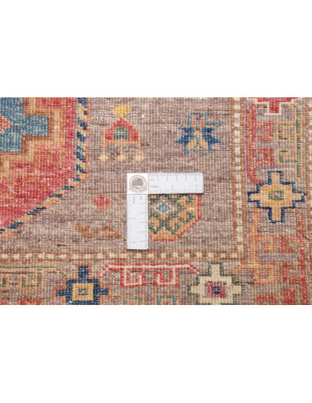 Tappeto Kazak Fine Pakistan 123x190 Marrone Gri