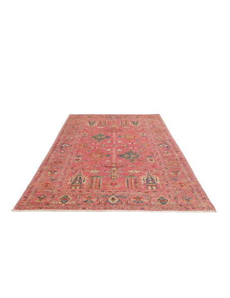 Tappeto Kazak Fine Pakistan 164x241 Rosa Antico