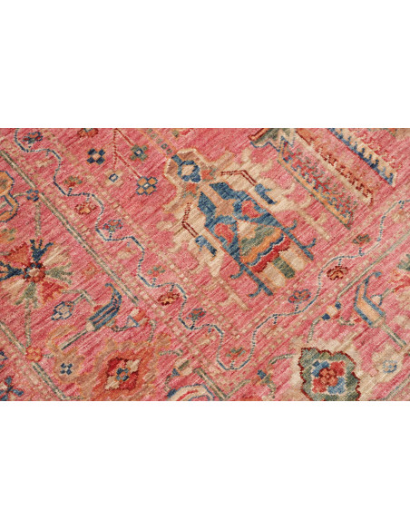 Tappeto Kazak Fine Pakistan 164x241 Rosa Antico