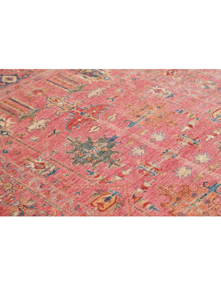 Tappeto Kazak Fine Pakistan 164x241 Rosa Antico