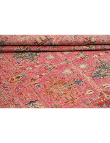Tappeto Kazak Fine Pakistan 164x241 Rosa Antico