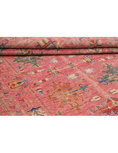 Tappeto Kazak Fine Pakistan 164x241 Rosa Antico