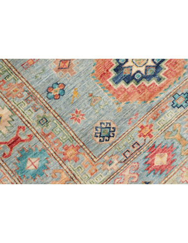 Tappeto Kazak Fine Pakistan 126x192 Azzurro Acq