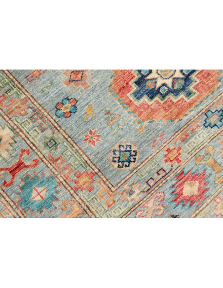 Tappeto Kazak Fine Pakistan 126x192 Azzurro Acq