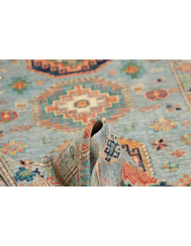 Tappeto Kazak Fine Pakistan 126x192 Azzurro Acq