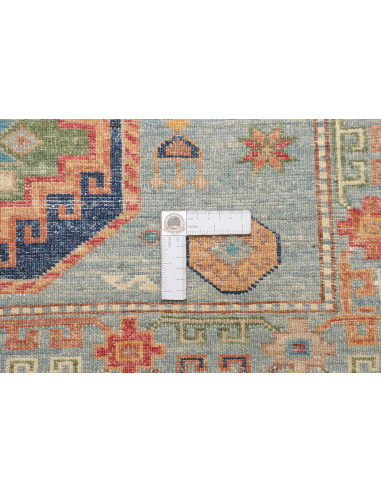Tappeto Kazak Fine Pakistan 126x192 Azzurro Acq