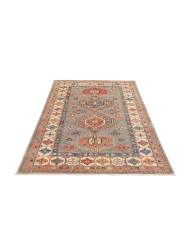 Tappeto Kazak Fine Pakistan 123x188 Grigio Blua