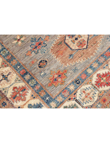 Tappeto Kazak Fine Pakistan 123x188 Grigio Blua