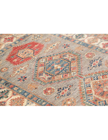 Tappeto Kazak Fine Pakistan 123x188 Grigio Blua