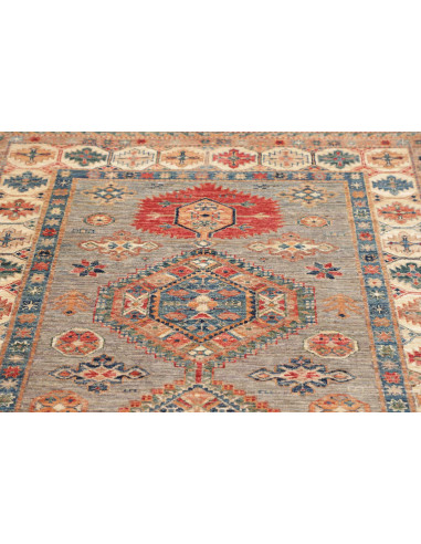Tappeto Kazak Fine Pakistan 123x188 Grigio Blua
