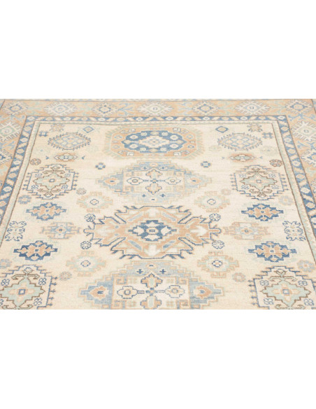 Rug Kazak Afghanistan 150x198 Cream Blue Peach