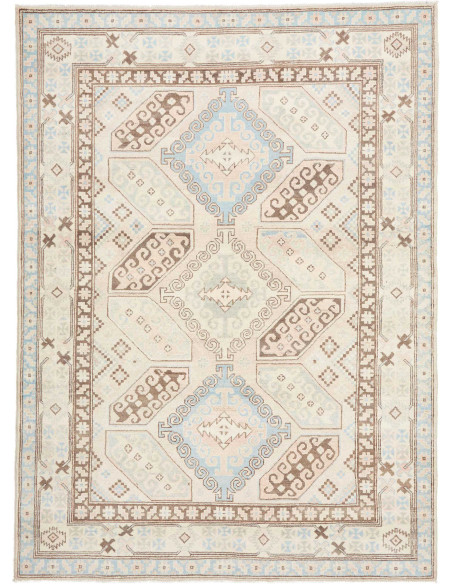 Tappeto Kazak Afghanistan 155x209 Avorio Crema
