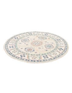 Tappeto Kazak Afghanistan 150x149 Crema Azzurro 2