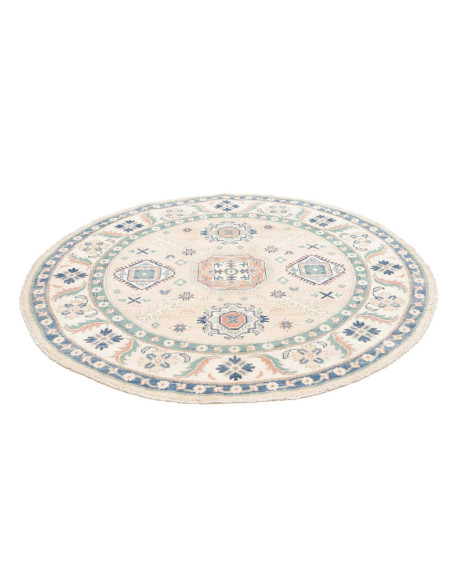 Tappeto Kazak Afghanistan 150x149 Crema Azzurro