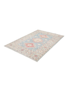 Tappeto Kazak Afghanistan 126x181 Azzurro Crema 2