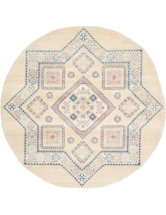 Tappeto Kazak Afghanistan 201x198 Crema Avorio