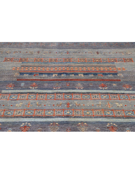 Rug Siva Pakistan 168x244 Grey Blue Terracotta