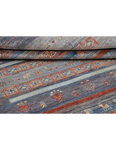 Rug Siva Pakistan 168x244 Grey Blue Terracotta