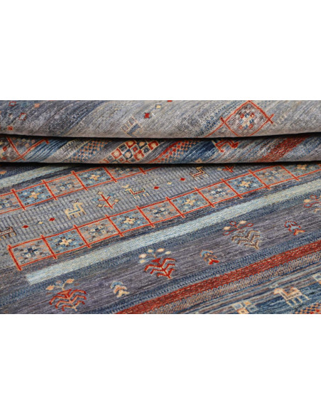Rug Siva Pakistan 168x244 Grey Blue Terracotta