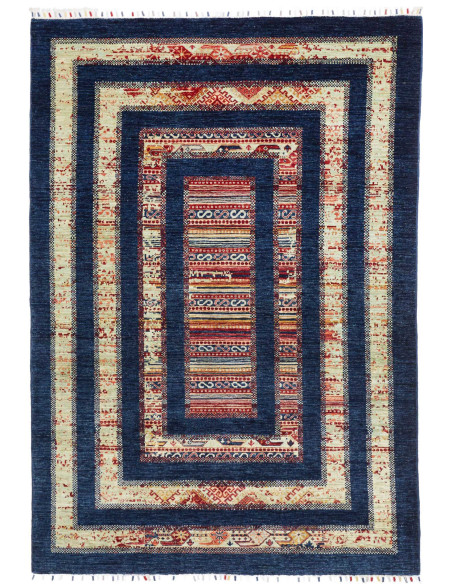 Tappeto Siva Pakistan 169x240 Blu Marino Beige