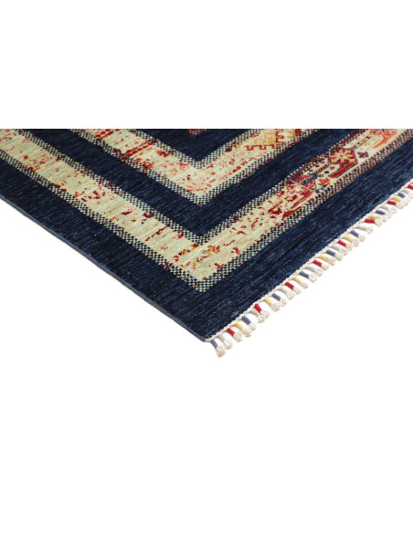 Tappeto Siva Pakistan 169x240 Blu Marino Beige