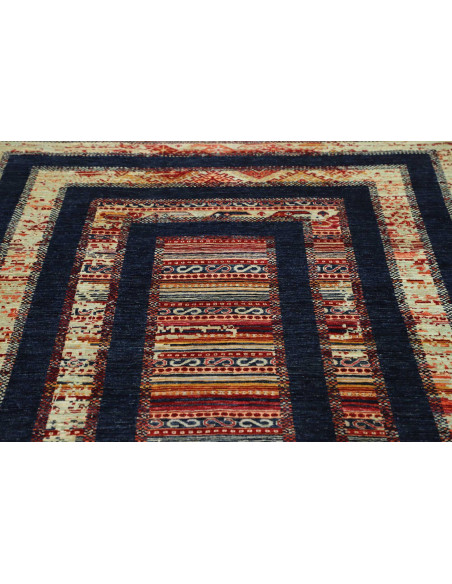 Tappeto Siva Pakistan 169x240 Blu Marino Beige