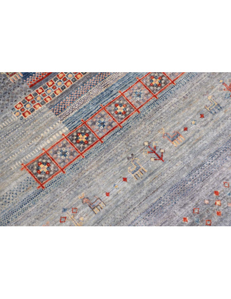 Tappeto Siva Pakistan 167x248 Blu Grigio Lavand