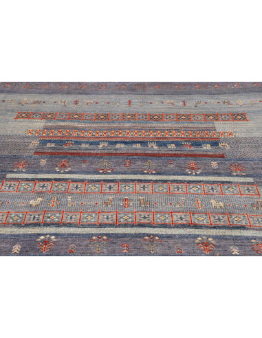 Tappeto Siva Pakistan 167x248 Blu Grigio Lavand