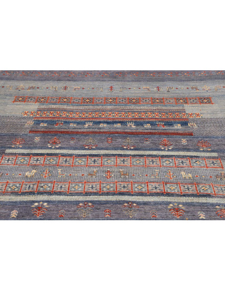Tappeto Siva Pakistan 167x248 Blu Grigio Lavand