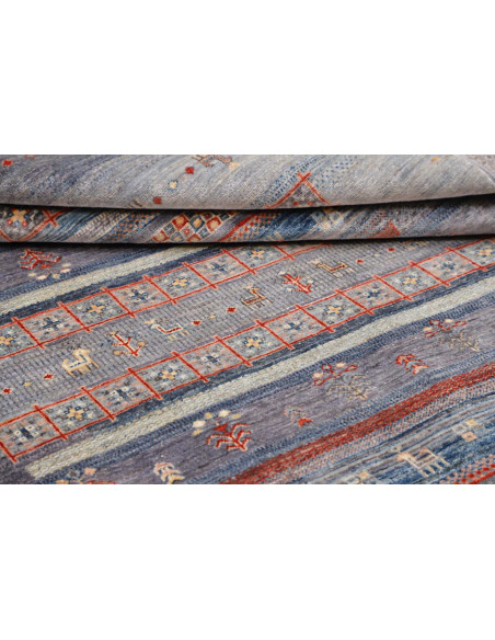 Tappeto Siva Pakistan 167x248 Blu Grigio Lavand