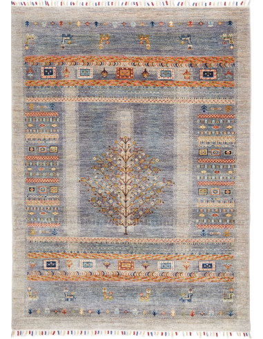 Tappeto Siva Pakistan 150x202 Blu Grigio Beige