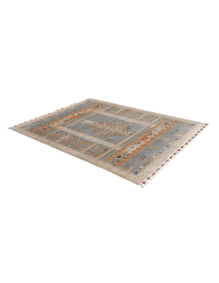 Tappeto Siva Pakistan 150x202 Blu Grigio Beige