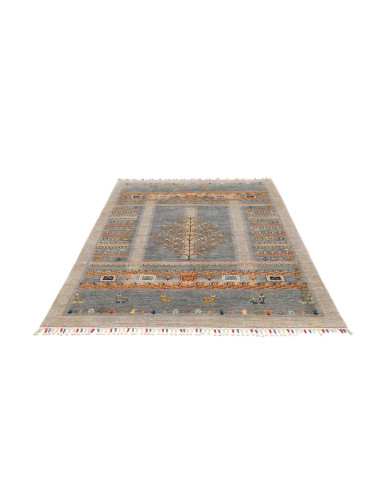 Tappeto Siva Pakistan 150x202 Blu Grigio Beige